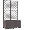 vidaXL Jardinière avec treillis Marron 80x40x136 cm PP