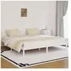 vidaXL Cadre de lit Bois massif de pin 200x200 cm Blanc