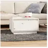 vidaXL Table basse Blanc 55x56x32 cm Bois massif de pin