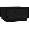 vidaXL Table basse Noir 55x56x32 cm Bois massif de pin