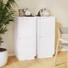 vidaXL Buffets 2 pcs Blanc 31,5x34x75 cm Bois massif de pin
