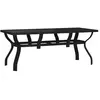 vidaXL Table de jardin Noir 180x80x70 cm Acier et verre