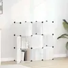vidaXL Cubes de rangement 9 pcs avec portes Transparent PP