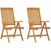 vidaXL Chaises de jardin pliables 2 pcs Bois d'eucalyptus massif