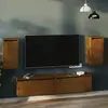 vidaXL Armoires murales 2pcs Marron miel 30x30x60cm Bois de pin massif