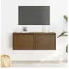 vidaXL Armoires murales 2pcs Marron miel 45x30x35cm Bois de pin massif