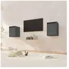 vidaXL Armoires murales 2 pcs Gris 30x30x40 cm Bois de pin massif