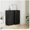 vidaXL Buffets 2 pcs Noir 31,5x34x75 cm Bois massif de pin