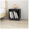 vidaXL Table de chevet Gris 40x30x40 cm Bois de pin solide