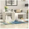 vidaXL Tables basses gigognes 2 pcs Blanc Bois de pin massif