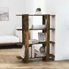 vidaXL Bibliothèque/Séparateur de pièce Chêne fumé 100x30x123,5 cm