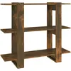 vidaXL Bibliothèque/Séparateur de pièce Chêne fumé 100x30x87 cm