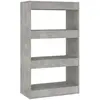 vidaXL Bibliothèque/Séparateur pièce Gris béton 60x30x103 cm Aggloméré