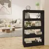 vidaXL Bibliothèque/Séparateur de pièce Noir 80x30x135 cm Aggloméré