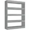 vidaXL Bibliothèque/Séparateur de pièce Sonoma gris 100x30x135 cm