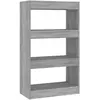 vidaXL Bibliothèque/Séparateur de pièce Sonoma gris 60x30x103 cm