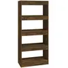 vidaXL Bibliothèque/Cloison Chêne fumé 60x30x135 cm Bois d'ingénierie