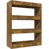 vidaXL Bibliothèque/Cloison Chêne fumé 80x30x103 cm Bois ingénierie