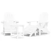 vidaXL Chaises de jardin Adirondack repose-pied table PEHD Blanc