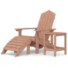 vidaXL Chaise de jardin Adirondack repose-pied table PEHD Marron