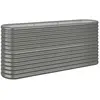 vidaXL Lit surélevé de jardin Acier enduit de poudre 152x40x68 cm gris