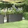 vidaXL Lit surélevé de jardin Acier enduit de poudre Anthracite