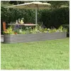 vidaXL Lit surélevé de jardin Acier enduit de poudre 332x40x36 cm gris