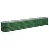 vidaXL Lit surélevé de jardin Acier enduit de poudre 260x40x36 cm Vert