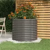 vidaXL Jardinière de jardin Acier enduit de poudre 80x80x68 cm Gris