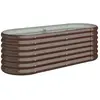 vidaXL Lit surélevé de jardin Acier enduit de poudre marron