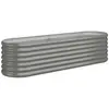 vidaXL Lit surélevé de jardin Acier enduit de poudre 152x40x36 cm gris