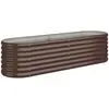 vidaXL Lit surélevé de jardin Acier enduit de poudre marron