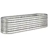 vidaXL Lit surélevé de jardin Acier enduit de poudre Argenté