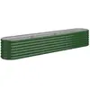 vidaXL Lit surélevé de jardin Acier enduit de poudre 224x40x36 cm Vert