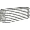 vidaXL Lit surélevé de jardin Acier enduit de poudre Argenté