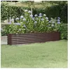 vidaXL Lit surélevé de jardin Acier enduit de poudre marron