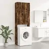 vidaXL Meuble pour machine à laver Chêne fumé 64x25,5x190 cm