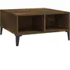 vidaXL Salontafel 60x60x30 cm bewerkt hout gerookt eikenkleurig813167