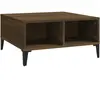 Table basse Chêne marron 60x60x30 cm Aggloméré Vidaxl Chêne marron