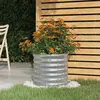vidaXL Jardinière de jardin Acier enduit de poudre 40x40x36 cm Argenté