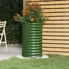 vidaXL Jardinière de jardin Acier enduit de poudre 40x40x68 cm Vert
