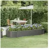 vidaXL Lit surélevé de jardin Acier enduit de poudre 249x100x36cm gris