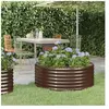vidaXL Lit surélevé de jardin Acier enduit de poudre marron