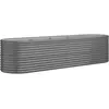 vidaXL Lit surélevé de jardin Acier enduit de poudre 296x80x68 cm gris