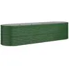 vidaXL Lit surélevé de jardin Acier enduit de poudre 296x80x68 cm Vert