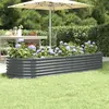vidaXL Lit surélevé de jardin Acier enduit de poudre Anthracite