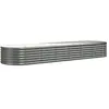 vidaXL Lit surélevé de jardin Acier enduit de poudre 296x80x36 cm gris