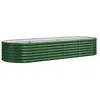 vidaXL Lit surélevé de jardin Acier enduit de poudre 224x80x36 cm Vert