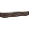 vidaXL Lit surélevé de jardin Acier enduit de poudre marron
