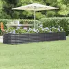 vidaXL Lit surélevé de jardin Acier enduit de poudre Anthracite